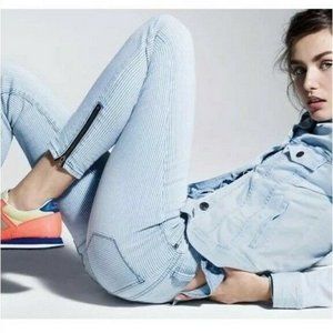 J. Crew Toothpick Railroad Striped Skinny Jeans